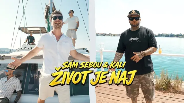 Dvojica na jachte v klipe Život je naj
