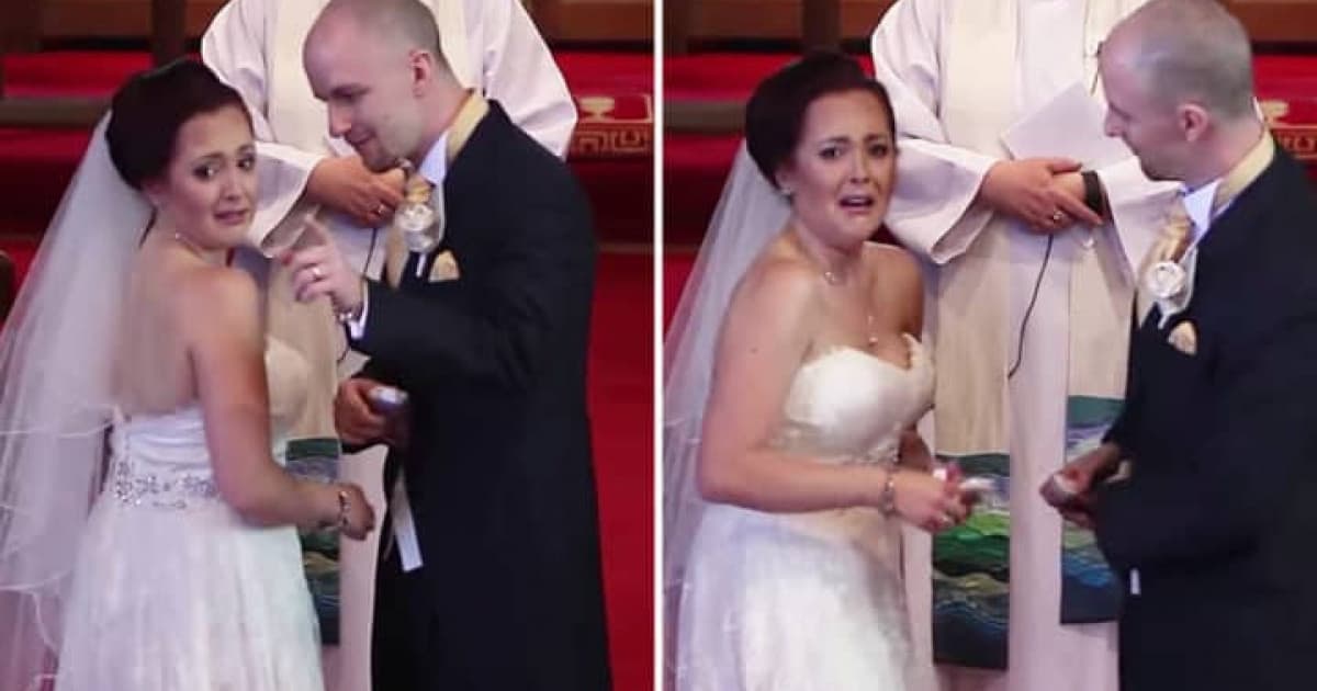 Počas obradu povedal neveste, aby sa otočila. Keď uvidela, aké prekvapenie pre ňu ženích prichystal, neubránila sa slzám