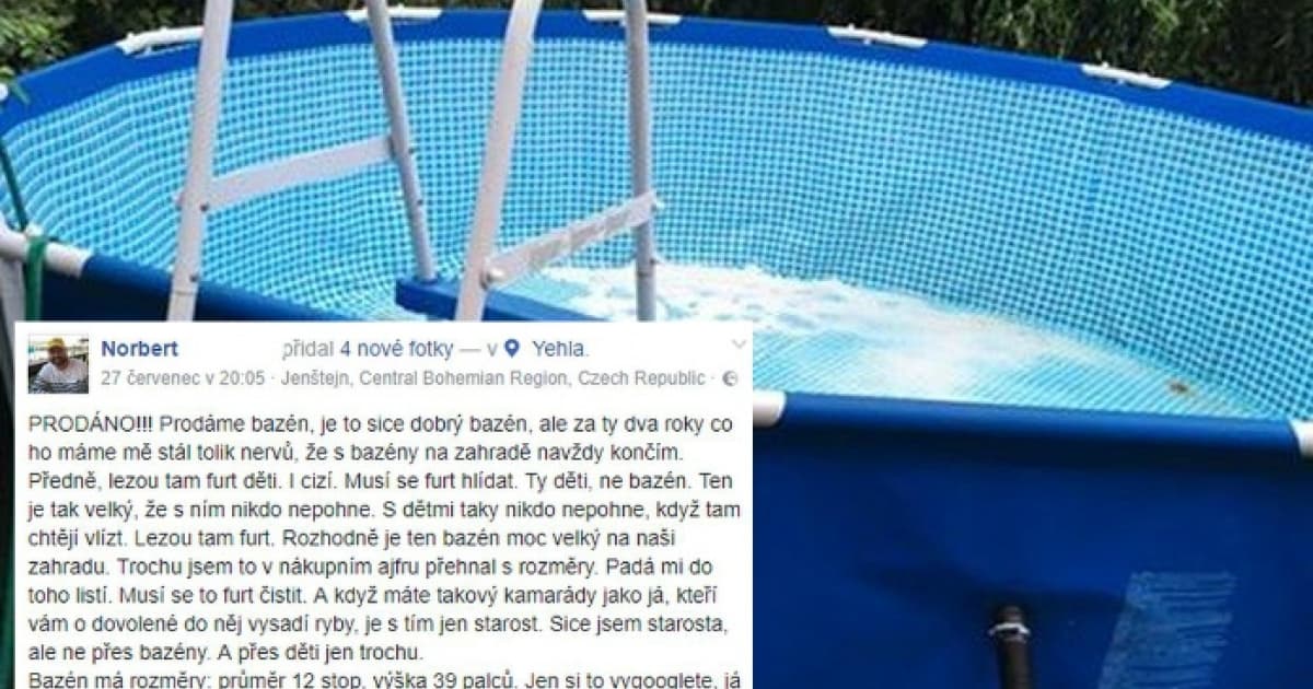 Toto je najlepší inzerát na bazén všetkých čias! A rovno zo susedného Česka