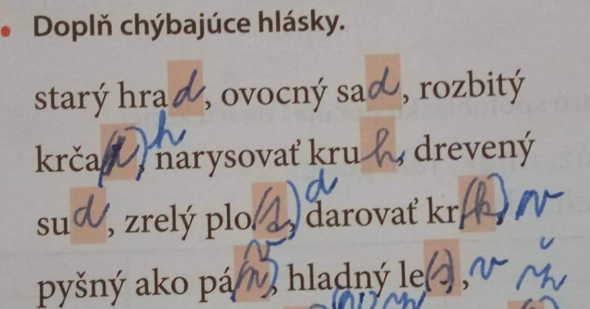 Mama ho skoro pri..., keď videla, čo popísal