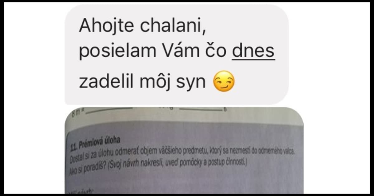 Úlohu vyriešil tak, že jeho mama neverila vlastným očiam