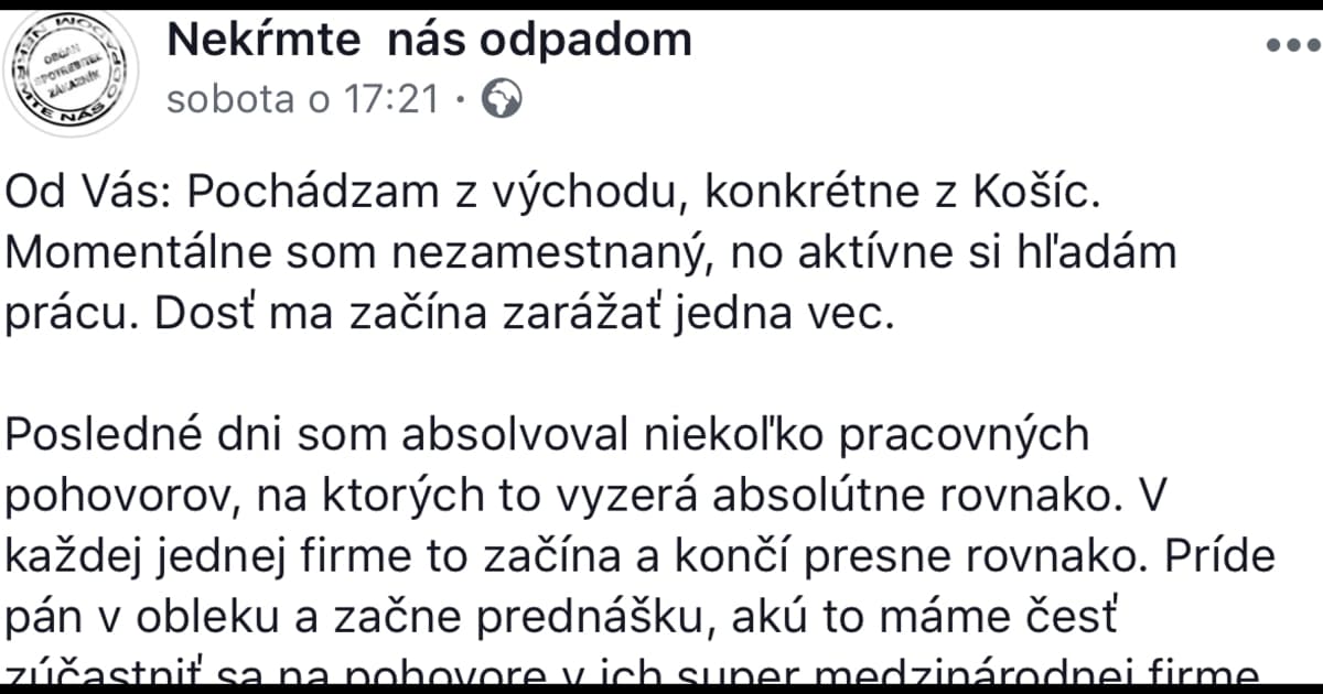 Nahnevaný Košičan je unavený z hľadania práce! „Radosť“ žiť na Slovensku, odkazuje!