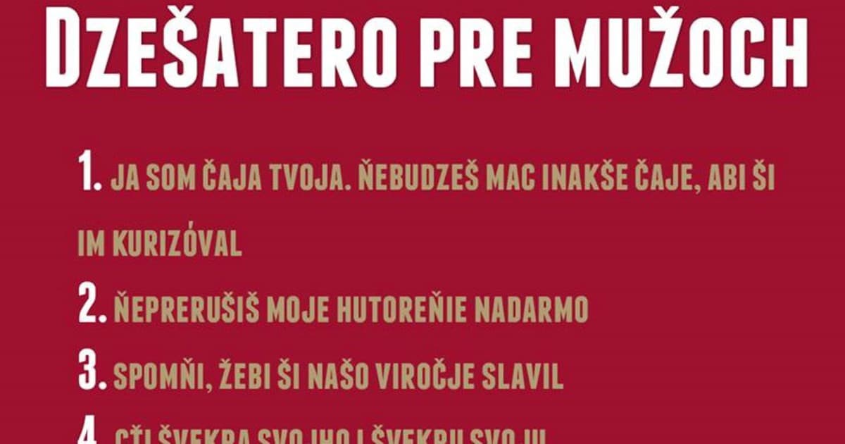 Toto východniarske DESATORO PRE MUŽOV baví slovenský internet