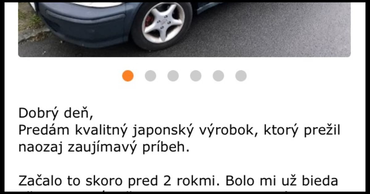 Rozhodol sa predať svoje auto. Napísal k nemu srdcervúci príbeh!