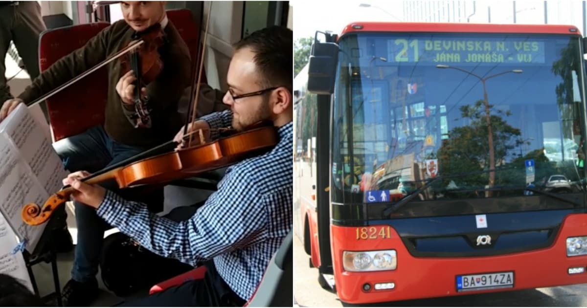 Bratislavčanov, cestujúcich MHD-čkou, potešilo včera nečakané hudobné prekvapenie!