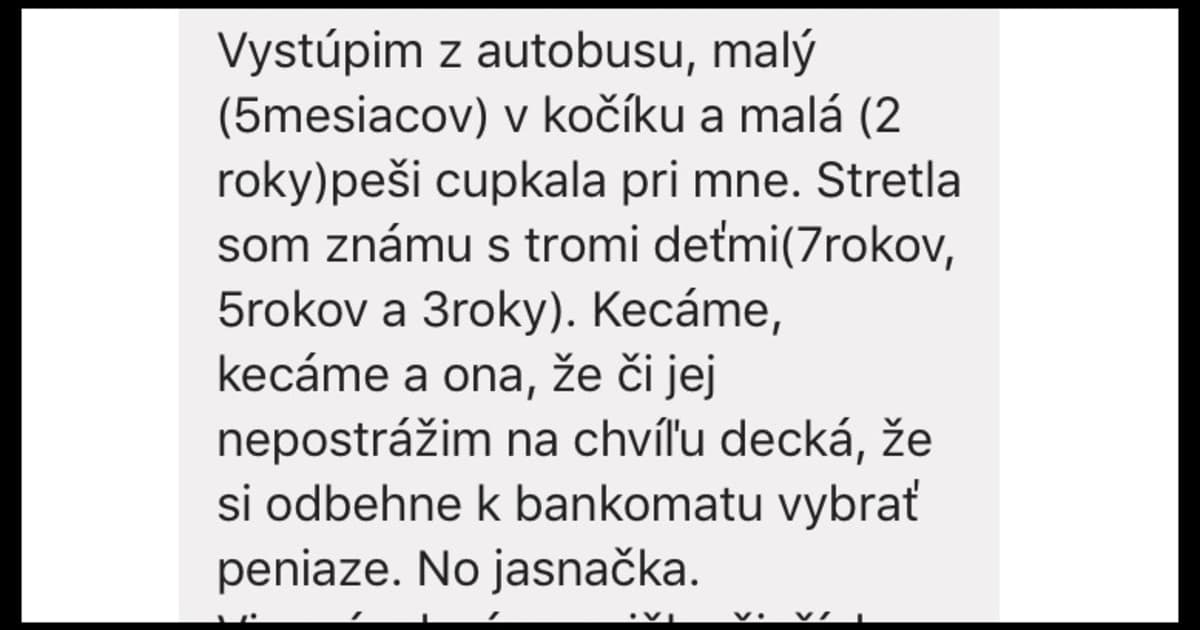 Niekedy stačí jedna dobre premyslená veta!