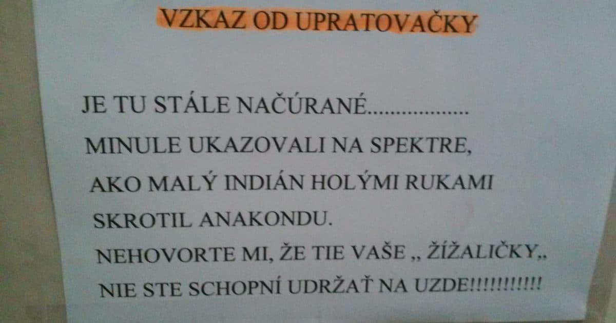 TIPY OD VÁS: Odkazy od upratovačiek