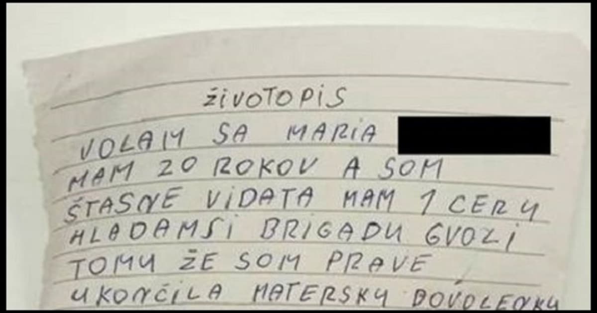 Taká milá žiadosť o brigádu. Z východu.