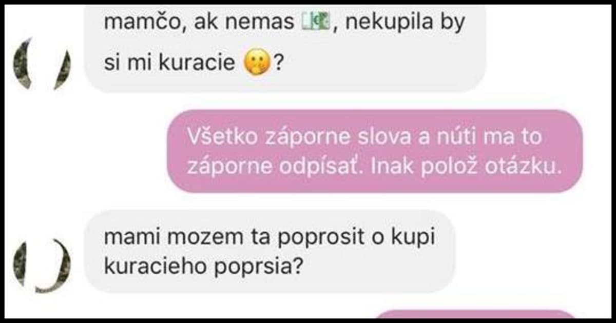 FunSMS: Keď tvoja dcéra chce, aby si jej kúpila poprsie