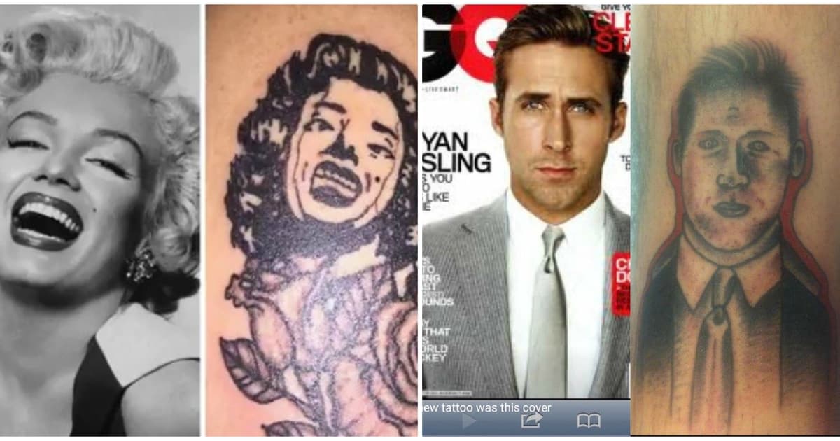 Zdeformovaná Marilyn či Ryan Gosling? Ľudia začali zverejňovať svoje nevydarené tetovania