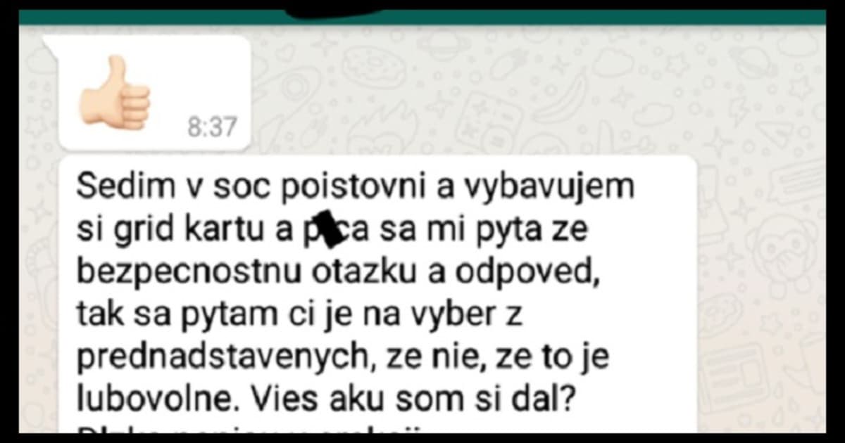 FunSMS: Chalan si zvolil novú bezpečnostnú otázku. Na sociálke len pozerali!