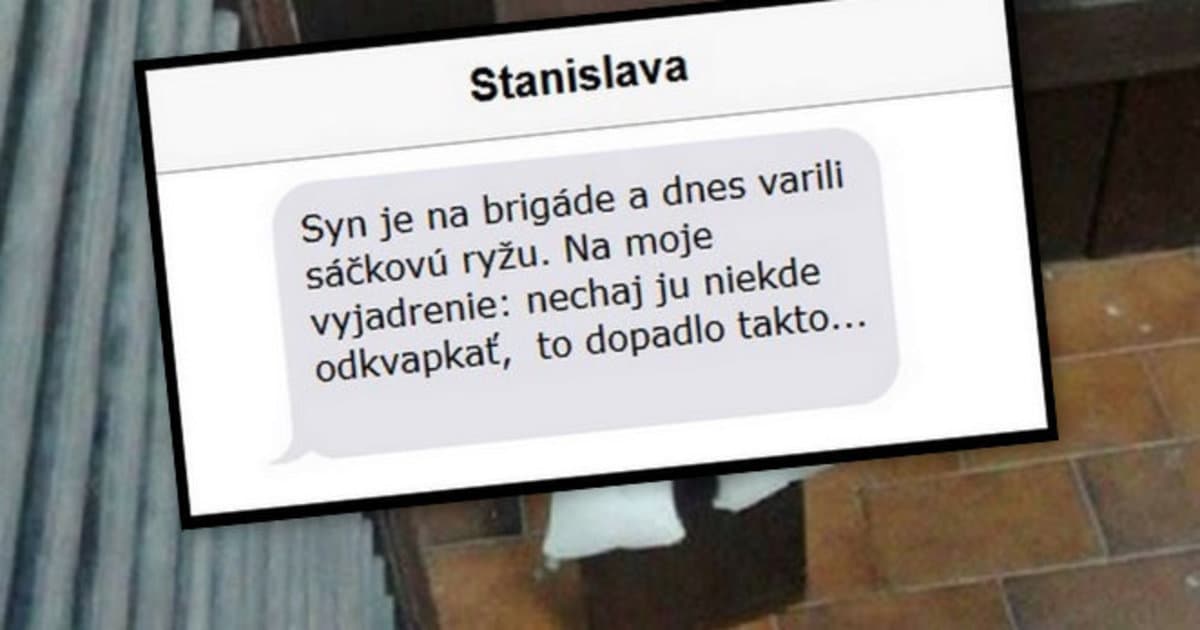 Nevedel ako uvariť ryžu zo sáčku. Mama mu poradila. On poslúchol.