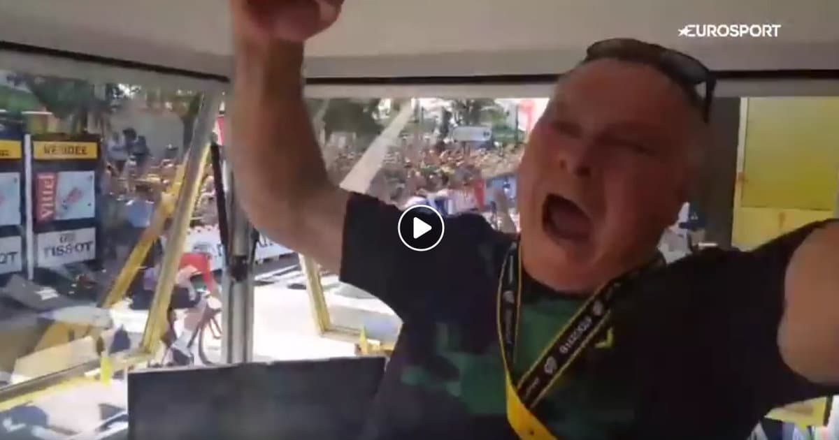 VIDEO: Takto sa teší Ľubomír Sagan, keď jeho syn vyhrá etapu na Tour!