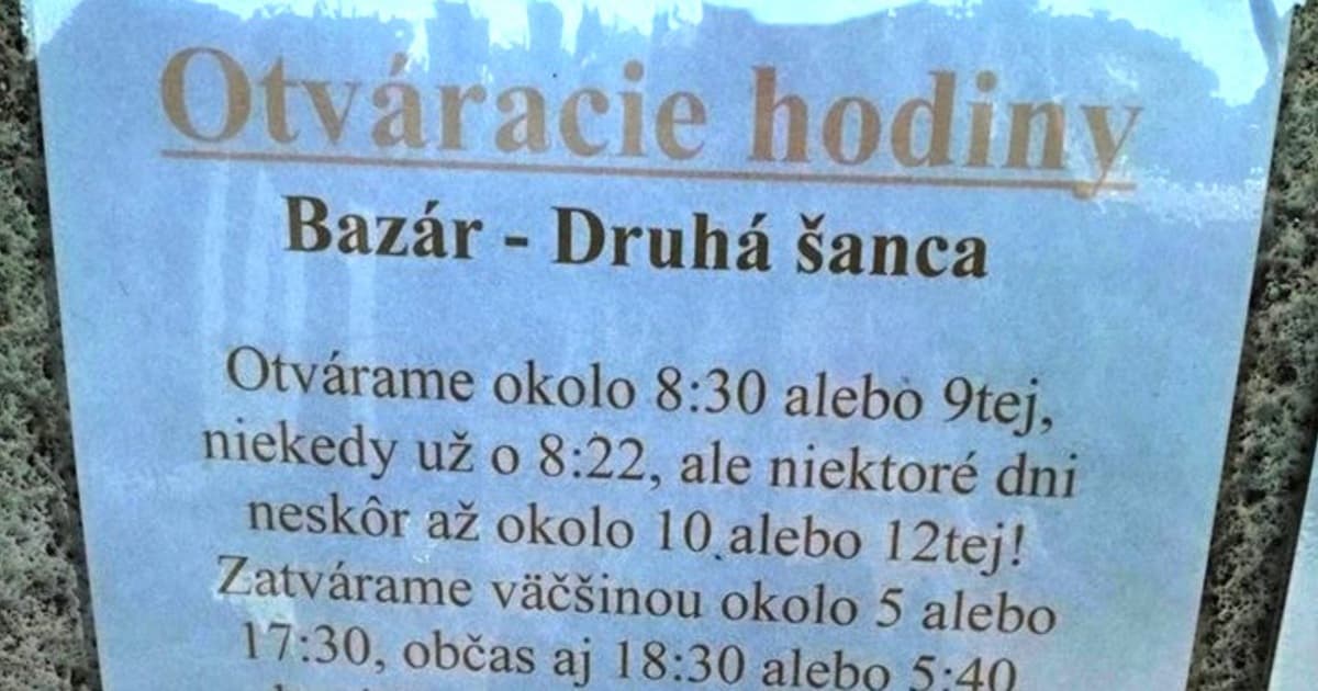 Bazár v Senci baví Slovensko svojimi otváracími hodinami!