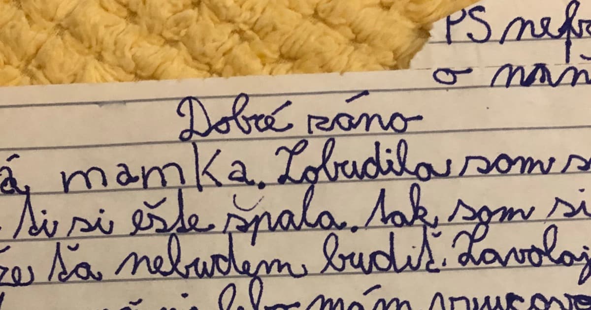 Lucia ráno vstala a našla si takýto odkaz od dcéry
