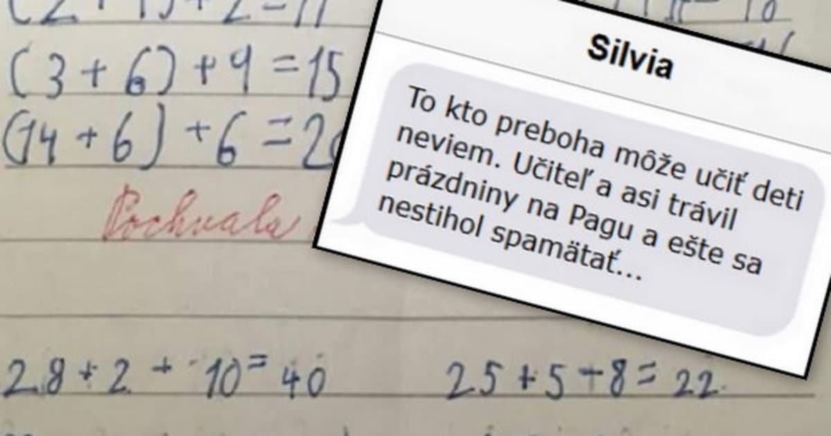 Z písomky z matematiky doniesla domov pochvalu. Avšak, pozri si ju lepšie!