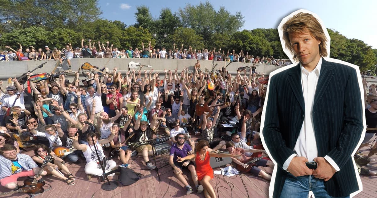 Viac ako 270 hudobníkov zahralo naraz jeden z najväčších hitov Bon Joviho