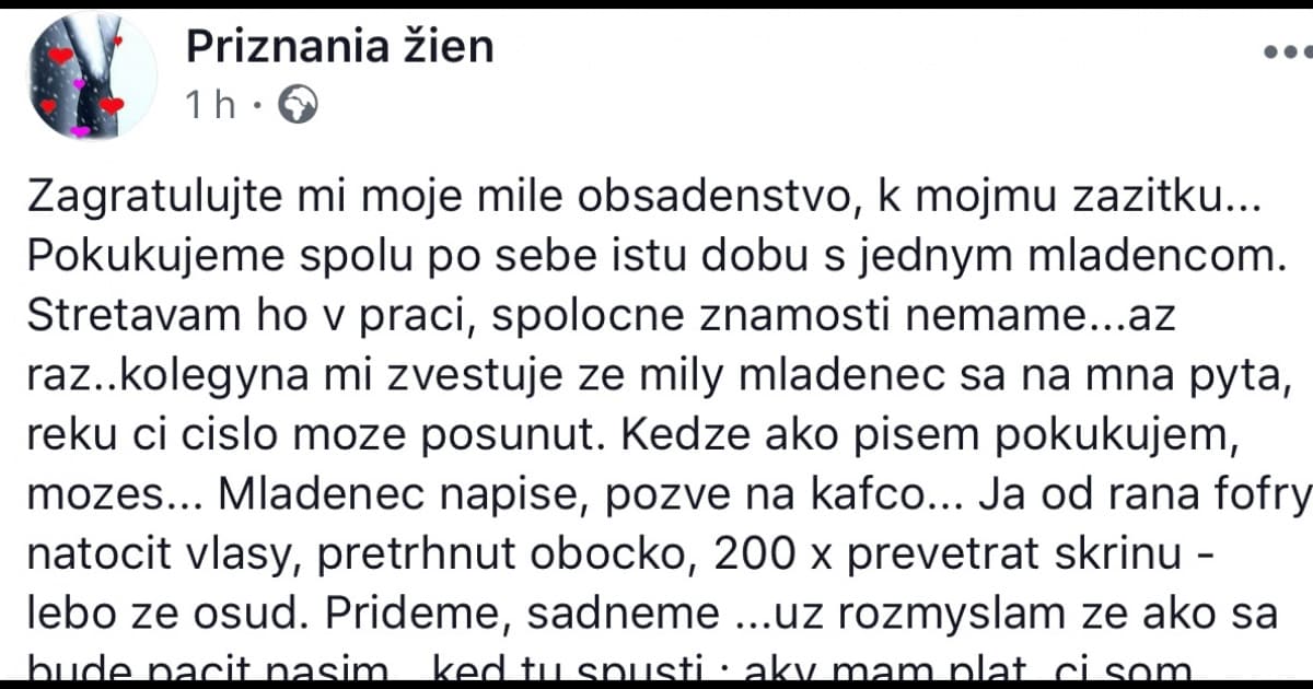 Táto Slovenka sa tešila, že ju na rande pozval pekný mladík. Na rande všetko pokazil touto vetou