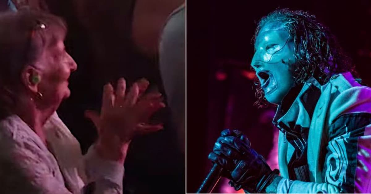 Táto starenka ovládla internet! Pozri, ako sa bavila na koncerte metalovej kapely Slipknot