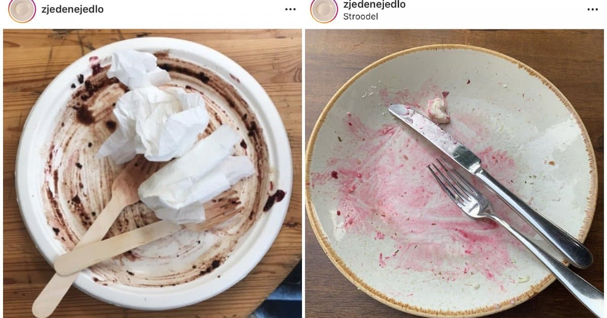 Tento bizarný slovenský instagramový profil zbiera fotky jedla. Ale zjedeného!