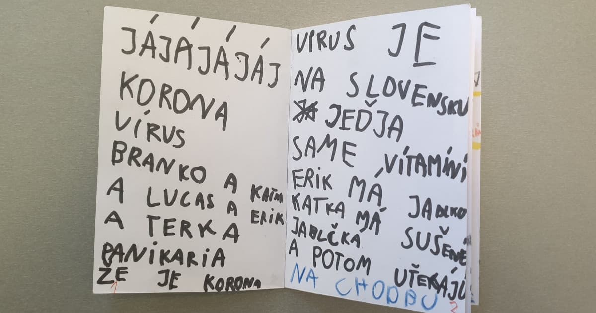 Na domácu úlohu mali napísať knižku o koronavíruse. Takto si s tým poradilo 6-ročné dievča