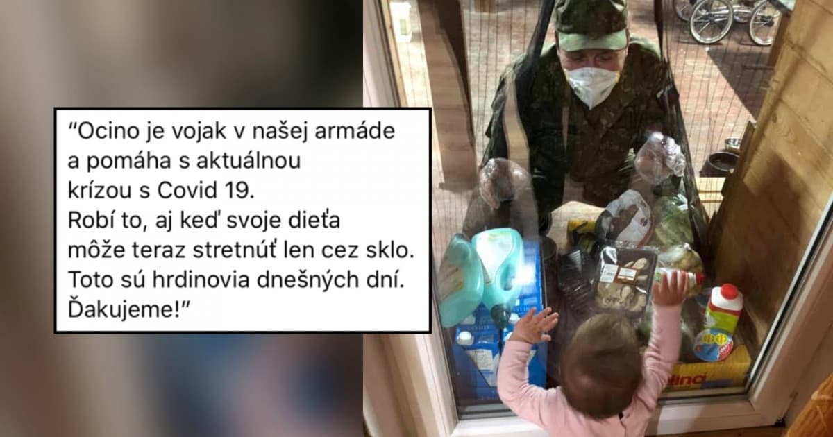 Slovenský vojak svojou fotkou dojal tisíce ľudí! Malú dcéru môže teraz vídať len cez okno