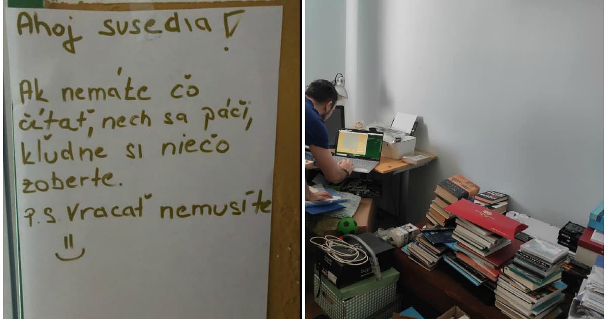 Jozef spríjemnil karanténu celej bytovke. V spoločných priestoroch nechal odkaz a stovky darov