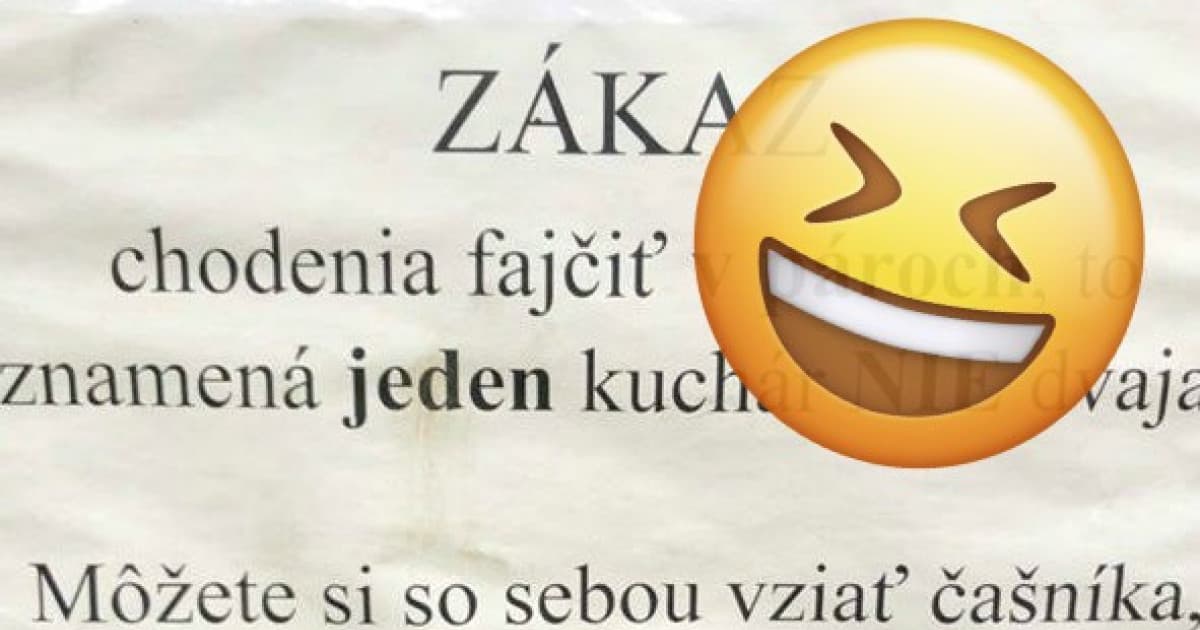 Jeden z najlepších ZÁKAZOV, aký sme kedy videli