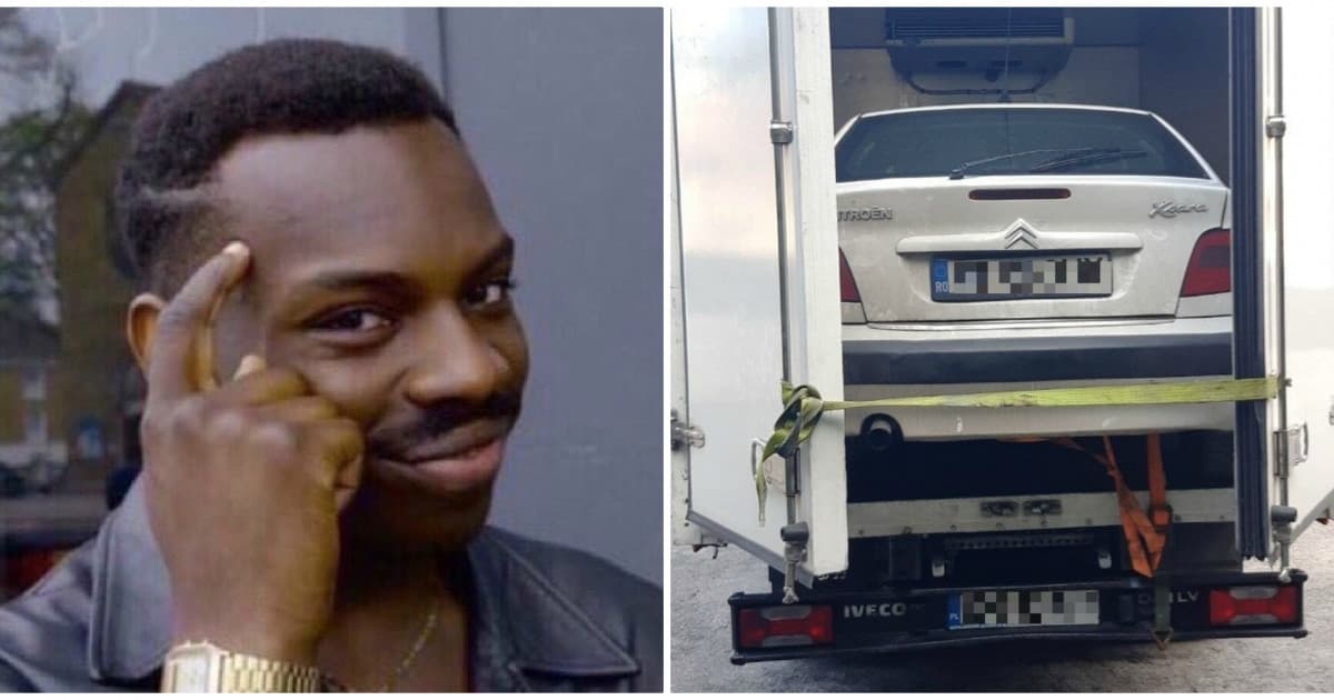 Bizarný prípad z Prešova. Rumunský vodič natlačil do nákladiaku auto a chcel ho takto previezť cez Slovensko