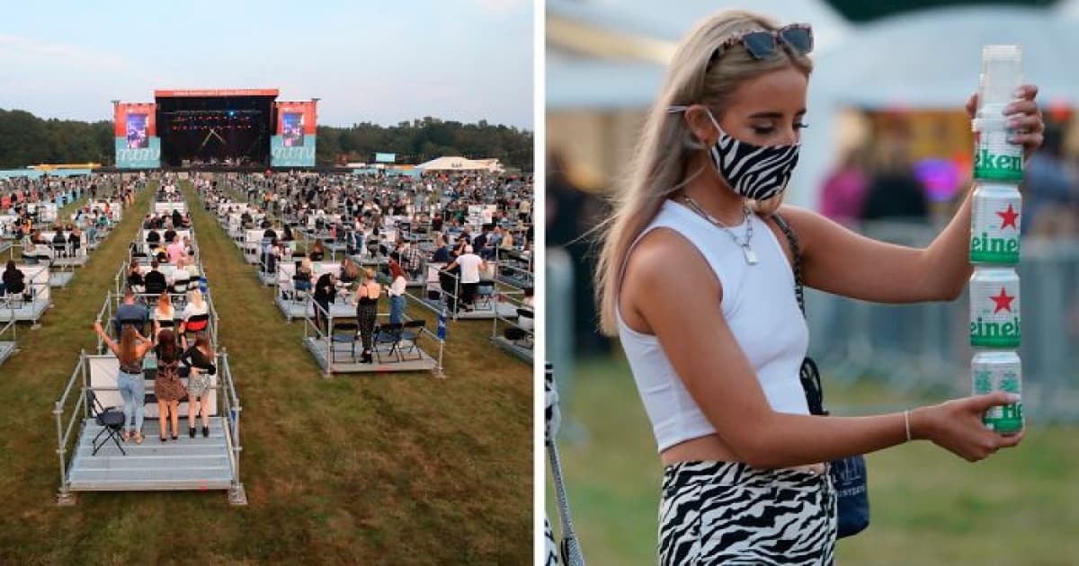 Prvý britský koncert so sociálnymi odstupmi je možno ukážkou novej reality. Je toto budúcnosť festivalov a koncertov?