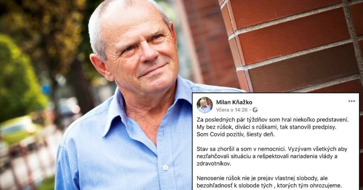 Milan Kňažko bojuje v nemocnici s koronavírusom. Slovákom nechal na sociálnej sieti veľavravný odkaz