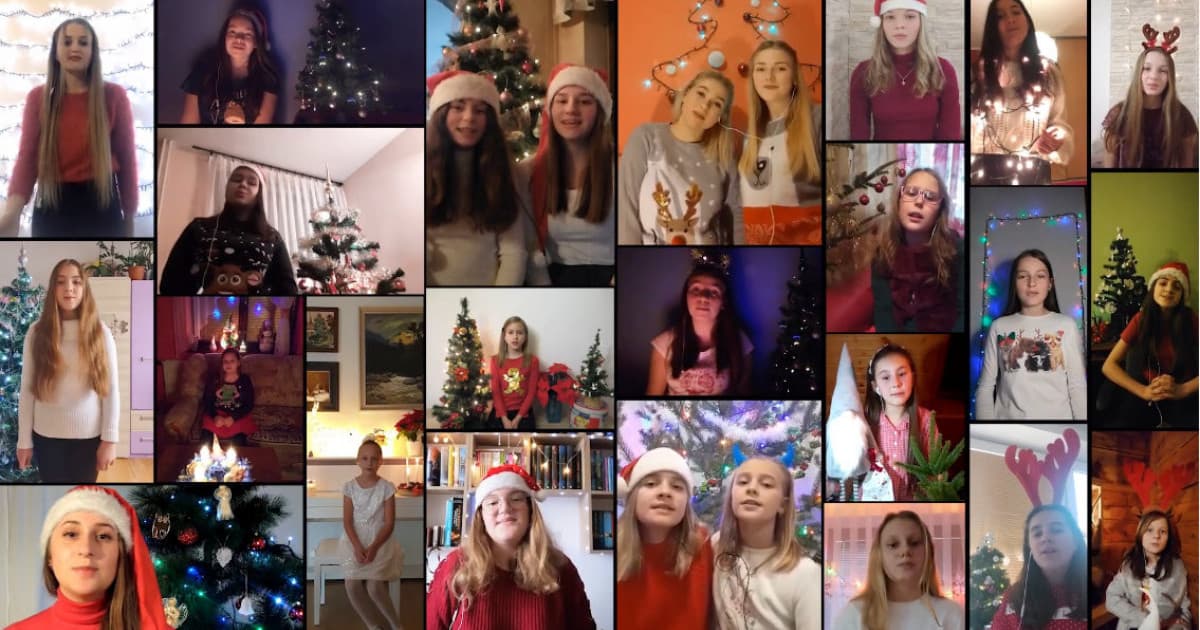 Detský spevácky zbor z Heľpy a ich vianočné video. Každý sám zo svojej detskej izby!